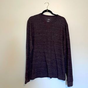 Sonoma | Crew Neck Brown/Maroon Long Sleeve Thermal Shirt